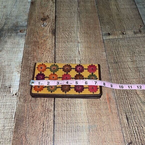 Floral leather multicolor Rolf’s wallet - Picture 9 of 10